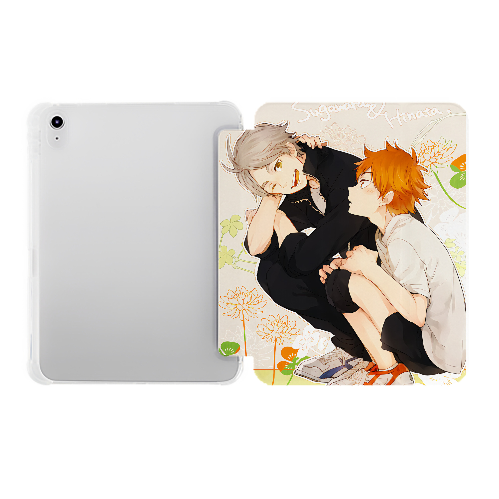 （画像用） ハイキュー!! Haikyu!! IPad ケース ペン収納付き 三つ折りスタンド PUレザー×シリコン 対応機種9.5/10.5/10.9インチ